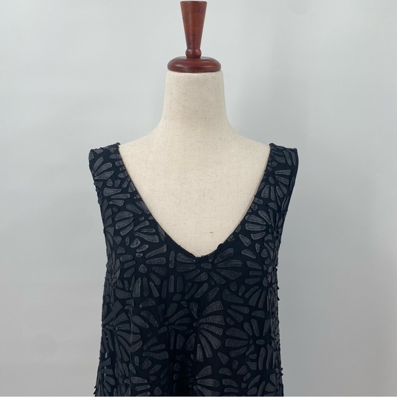 Plenty by Tracy Reese Black A-Line Floral Party Mini Dress Small - Picture 10 of 10